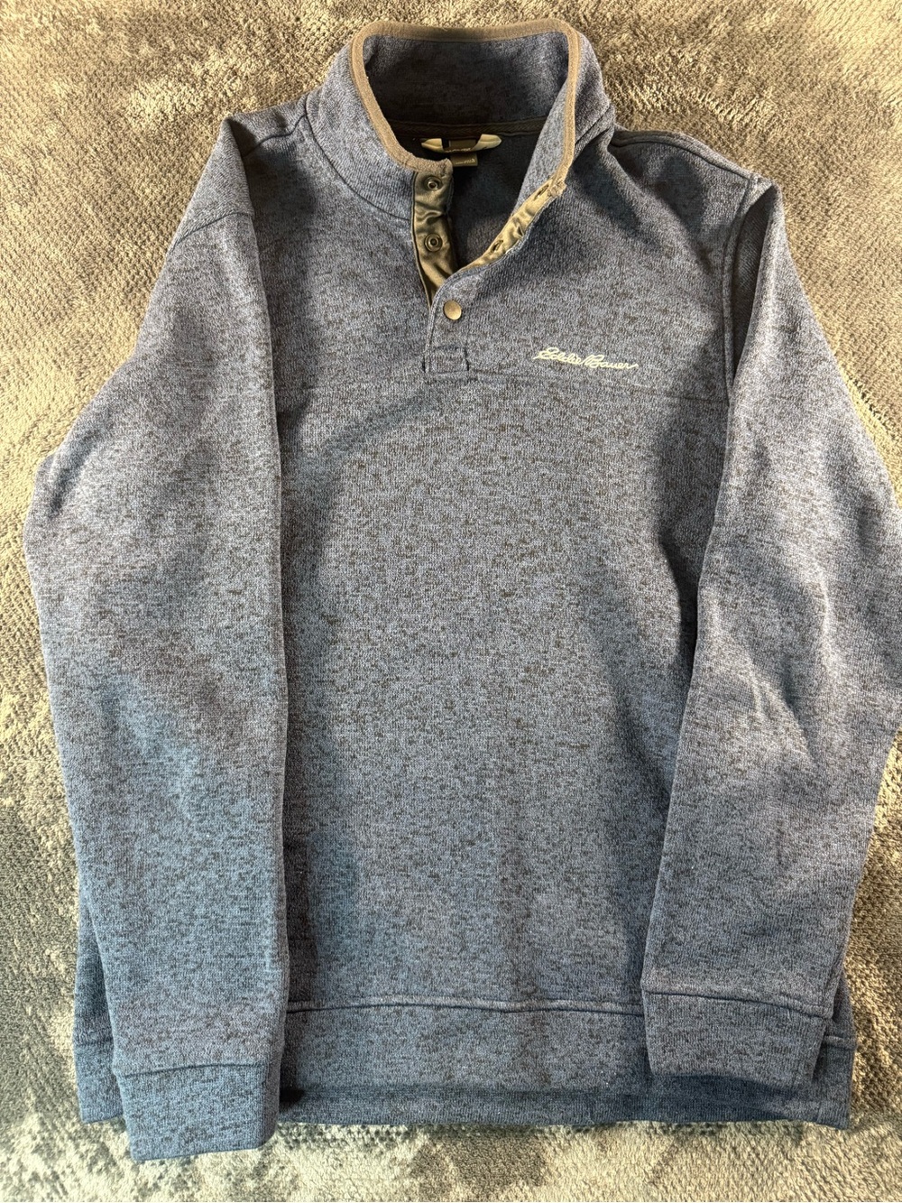 Eddie Bauer Men's Blue Fleece Pullover Sweatshirt